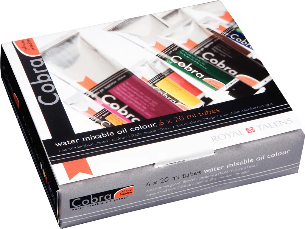 Set peinture à l'huile pour atelier et voyage Cobra Artist 6 x 20 ml