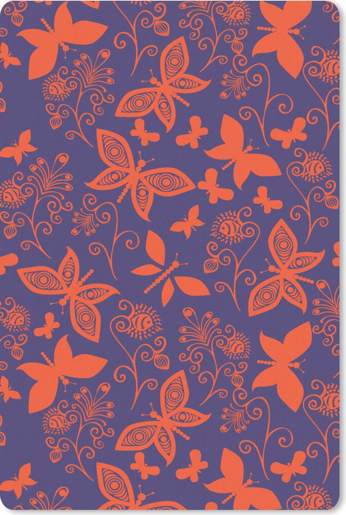 MuchoWow Mauspad Mousepad Schmetterling - Libelle - Rot - Muster 18x27 cm - Mousepads - Maus Mat - Pad - Mausunterlage