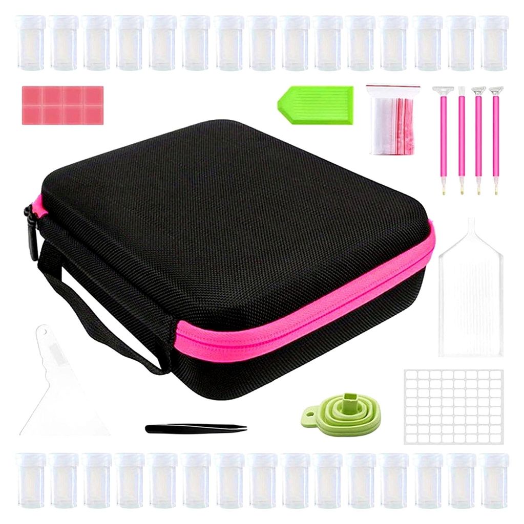 Aufbewahrungsbox für Strasssteine, stoßfester Schmuck-Organizer, tragbare Glitzer-Kunst-Bastelbox