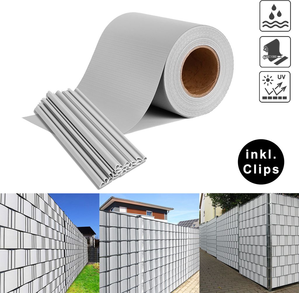 XMTECH 35mx19cm Sichtschutzfolie PVC Sichtschutzstreifen Produktbild 