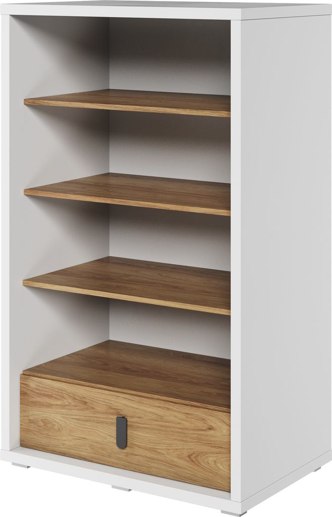 MINIO Bücherregal SIMI 10 Weiße / Hikora Farbe
