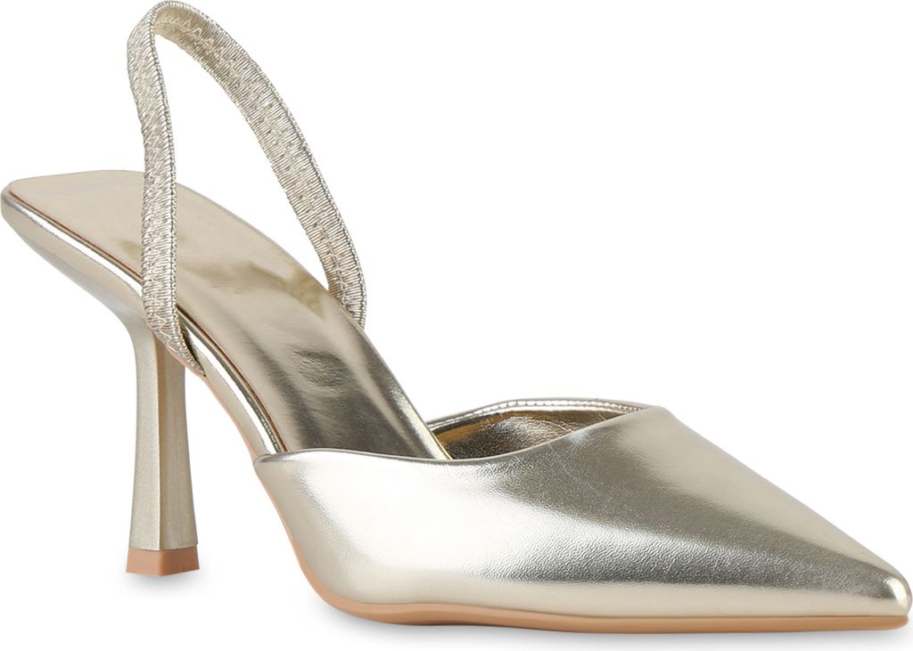 VAN HILL Damen Slingpumps Pumps Spitze Stiletto Klassische Produktbild 1