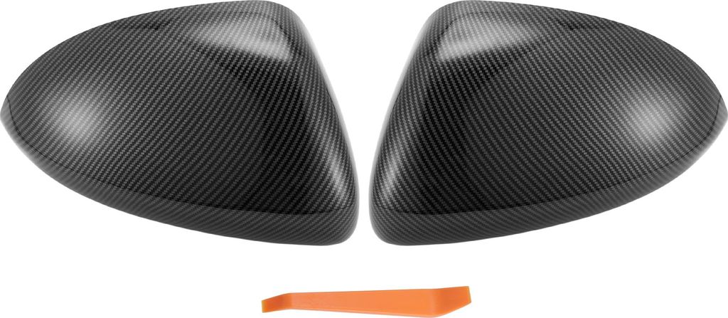 1 Satz Linke Rechte Seite Türflügel Rückspiegel Abdeckung Ersatz Schwarz Carbonfaser für Vauxhall für Opel Corsa D Corsa E 2006-2019 Nicht fü...