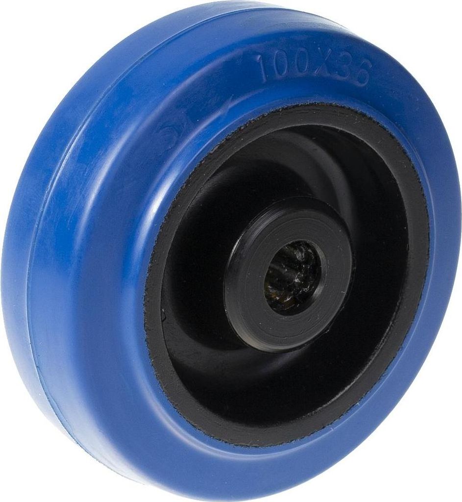 125mm Rad mit blauem elastischem Gummi auf Nylonkern
