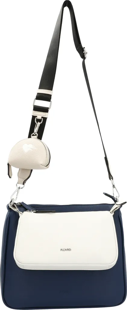 PICARD Borsa Tracolla Pickapack Ozean | Design Pulito Pelle Blu Scuro