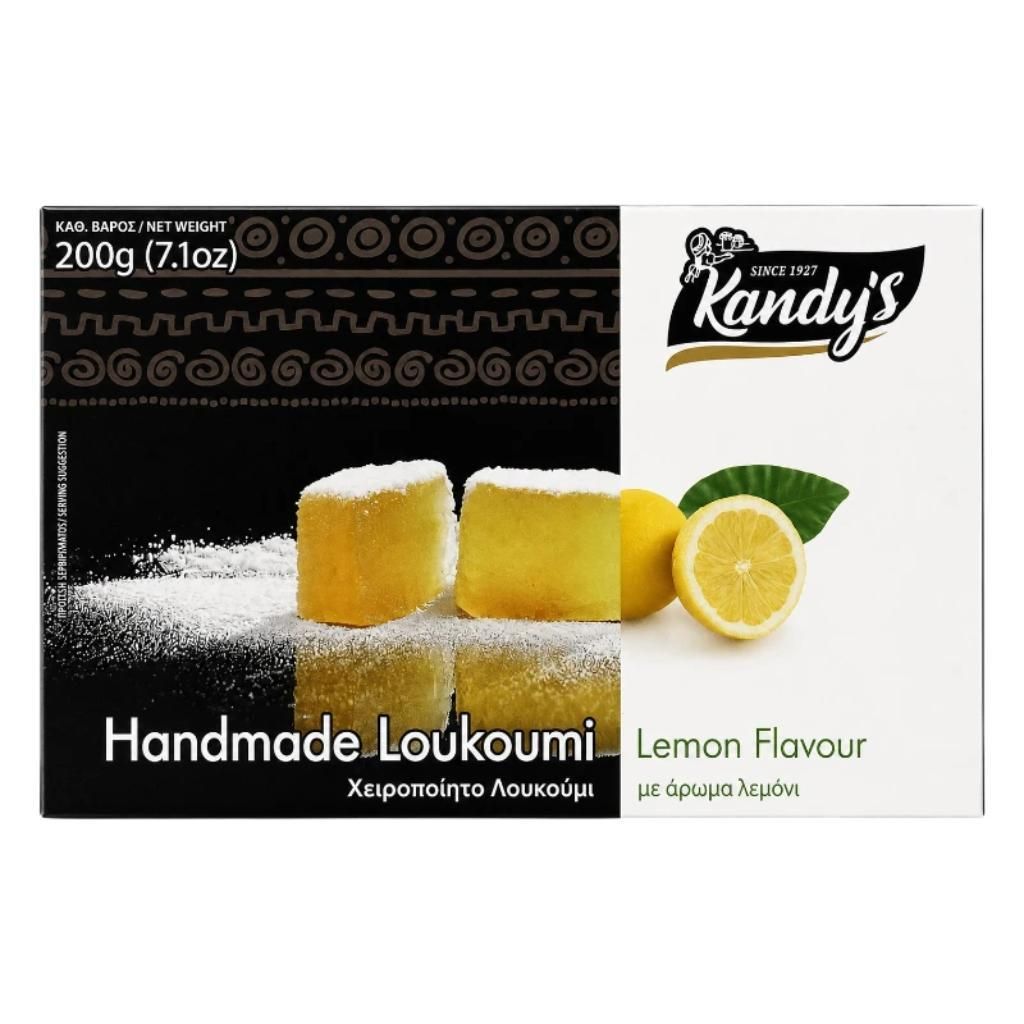Kandylas Loukoumi Zitrone Verpackung auf weißem Grund