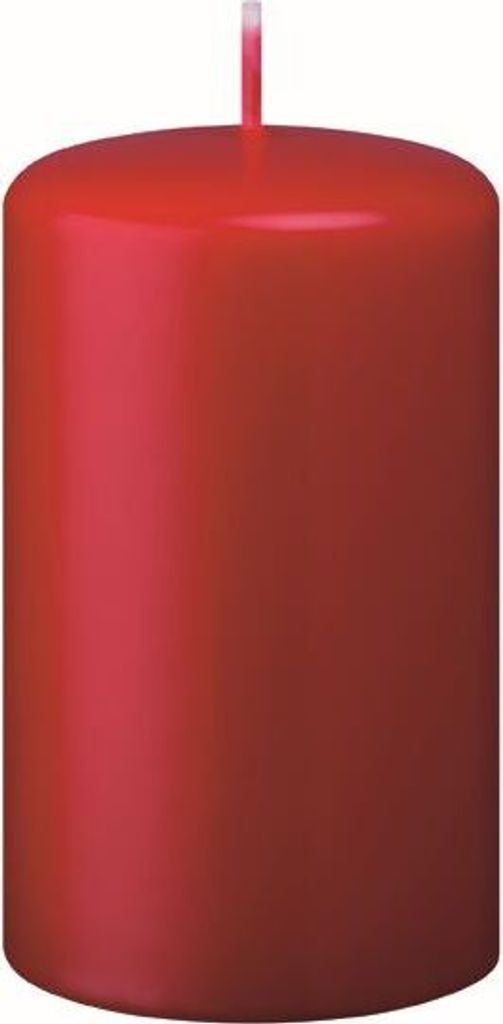 Flachkopf-Stumpenkerzen Weihnachtsrot Erdbeere 200 x Ø 60 Produktbild 