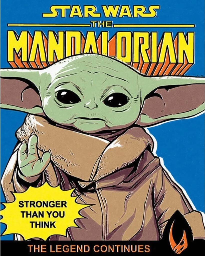Cadeau Fan Star Wars : Tableau Le Mandalorien Toile Murale Haute Qualité
