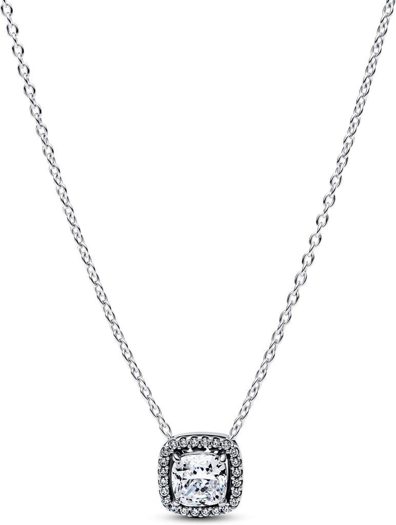 NÁHRDELNÍK PANDORA, model SPARKLING SQUARE GREEN HALO Obrázek produktu 