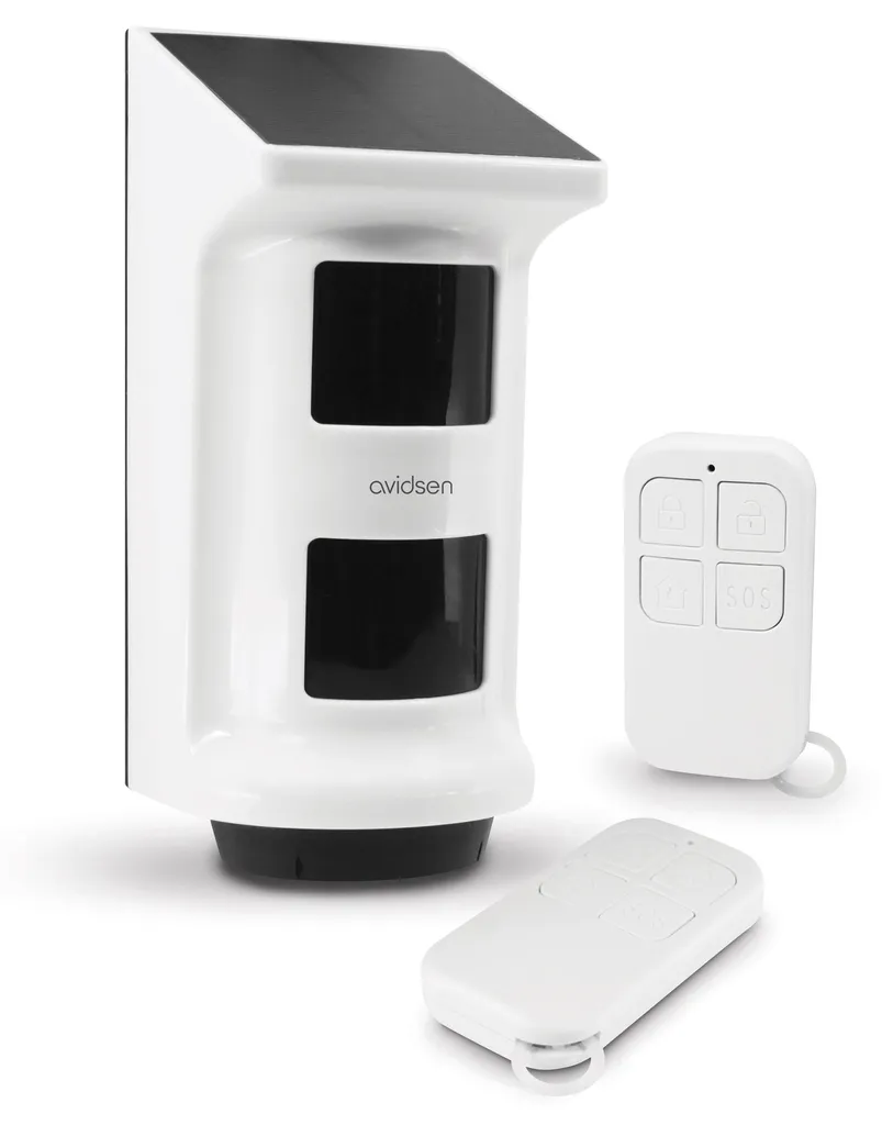 Alarme extérieure solaire sans fil Avidsen avec sirène puissante 110dB