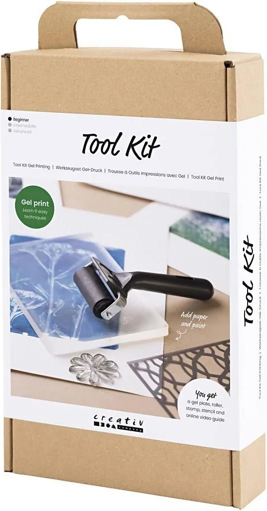 Gel Printing Toolkit pour monoprinting avec plaque de gel réutilisable - 3