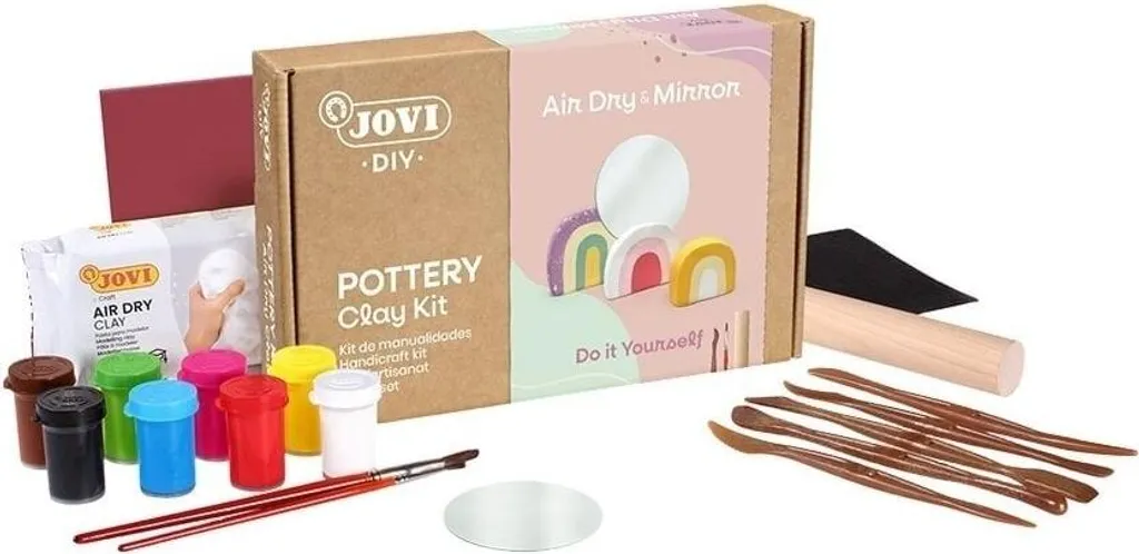 Miroir à Décorer soi-même Jovi : Pâte à Modeler Air Dry et Design Personnalisé