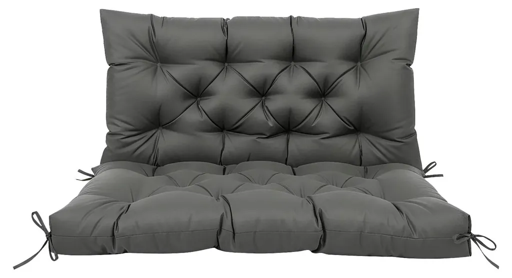 Coussin pour banquette de jardin 150x100 cm gris foncé idéal terrasse