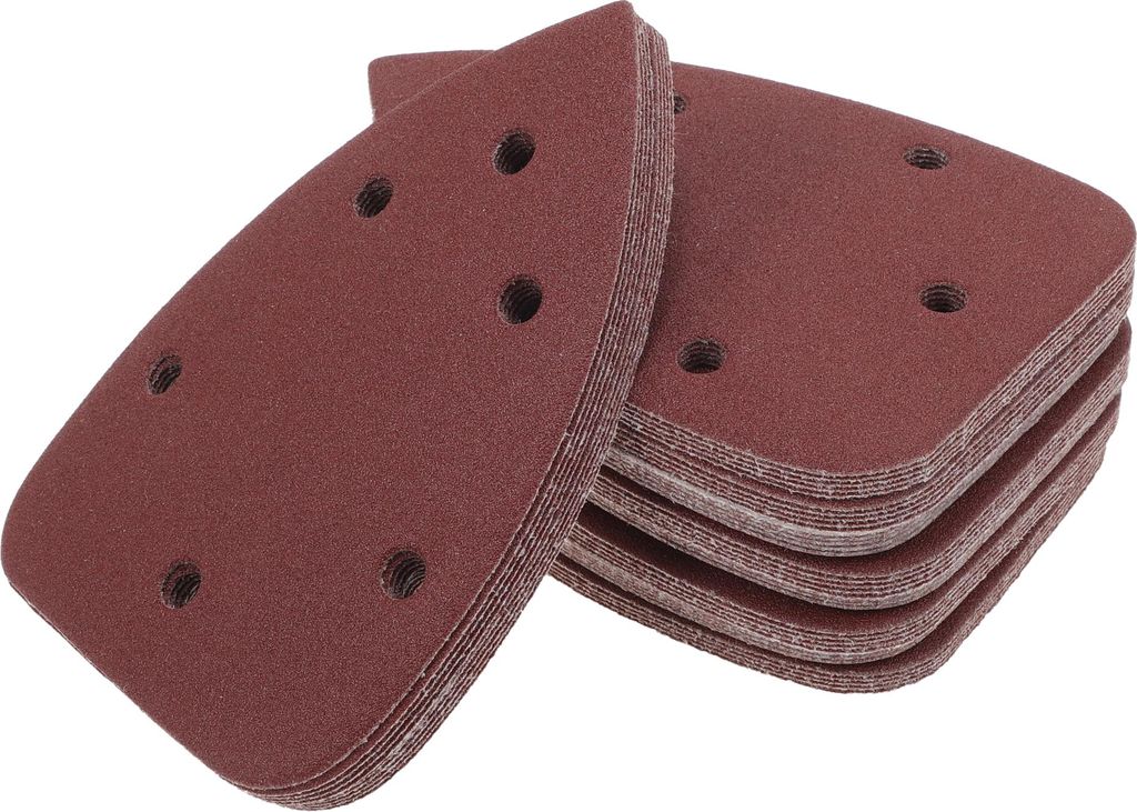 Mausschleifer Schleifpapier Mausschleifer Klett- und Schleifpads 5,51 Zoll x 3,86 Zoll Rot 50 Stück P120 Dreieckig mit Samt
