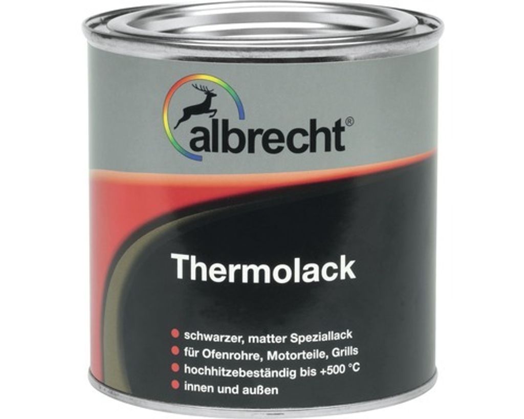 Albrecht Thermolack Ofenlack schwarz bis 500 ° C 125 ml Produktbild 