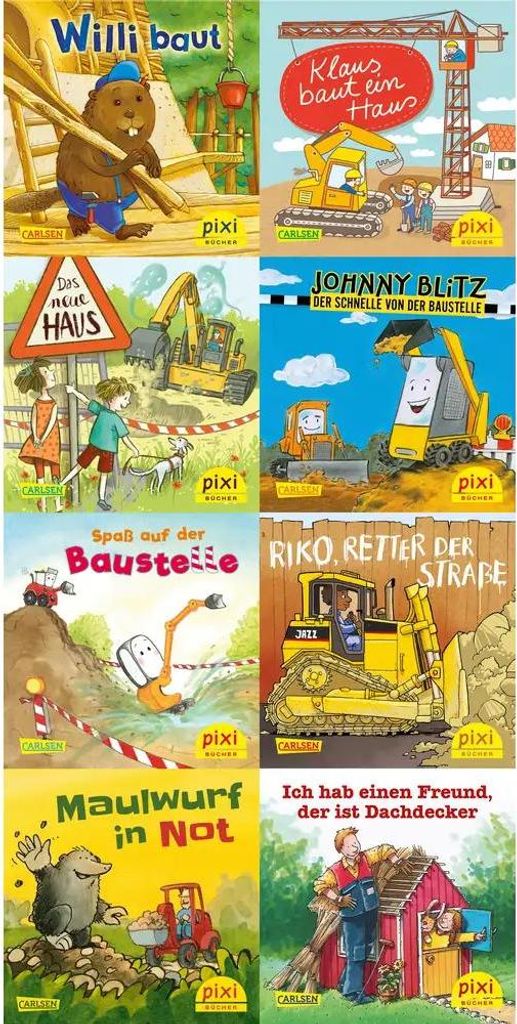1 Buch Pixis Fahrzeuge auf der Baustelle aus WWS Pixi-Box 276 - keine Auswahl möglich