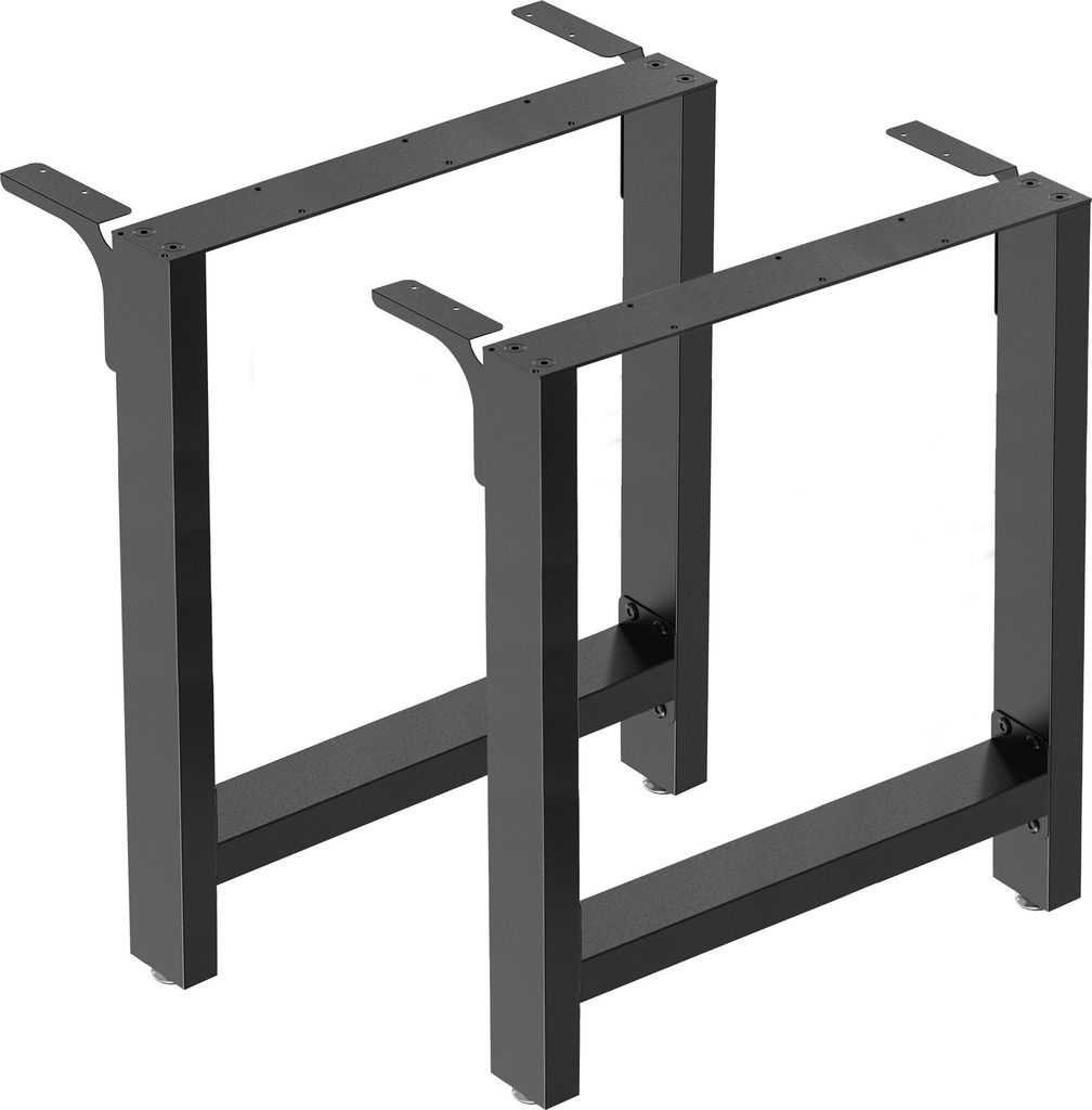 Wiltec Tischbeine aus Stahl 2er Set 70x72cm Vierkantrohre Produktbild 