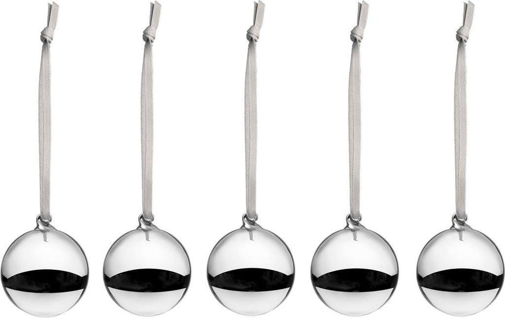 iittala - Glaskugel Ø 4 cm silber, 5er Set