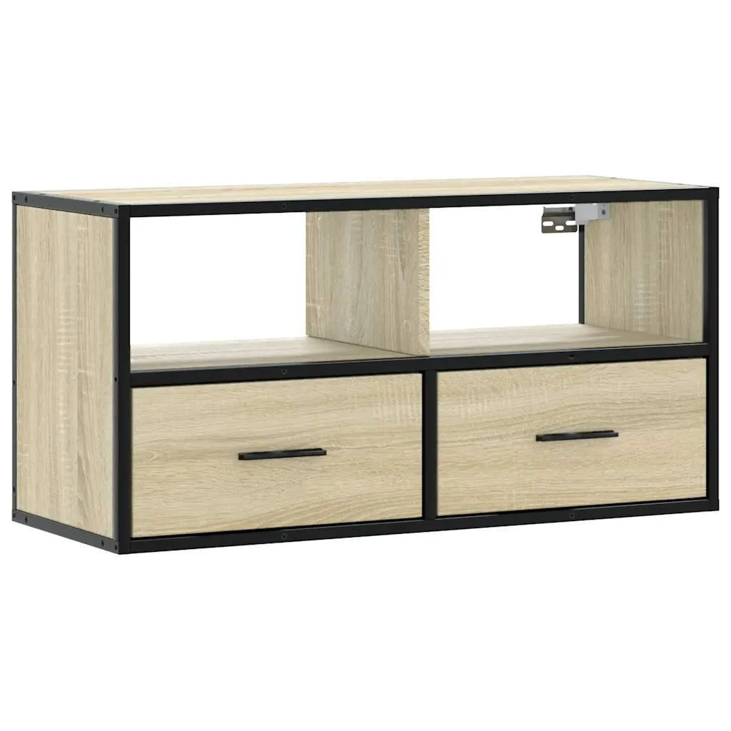Maison Exclusive Mobile Porta TV Industriale Legno Metallo 80cm - 2