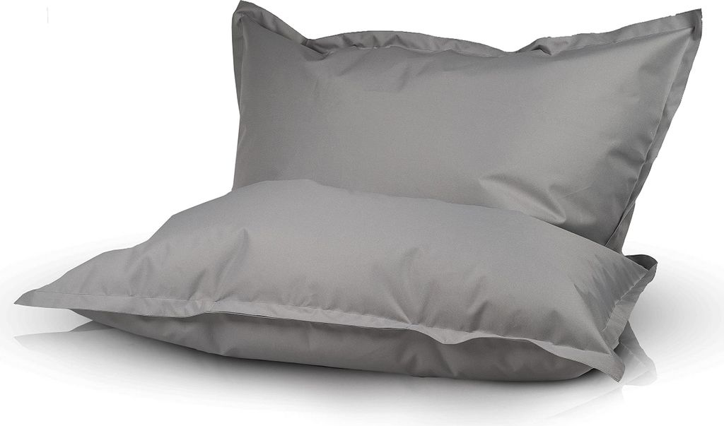 Ecopuf, Sako, Sitzkissen Sessel Bean Bag, Sitzsack, Innen und Außen, 140x100cm, Perle Nc13