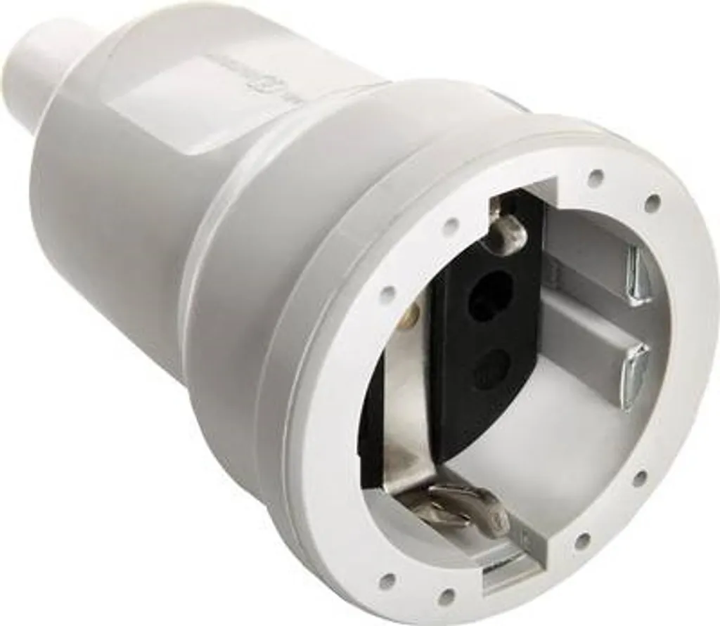Prise de sécurité PVC robuste IP20 as - Schwabe 230V Gris série 62223