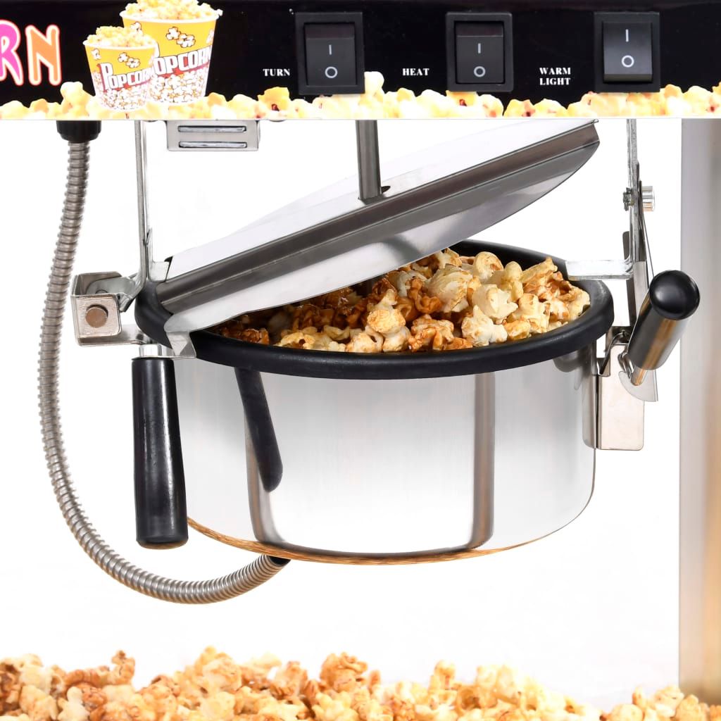 vidaXL Popcornmaschine mit Teflon-Kochtopf 1400W Popcornmaker Popcornautomat 