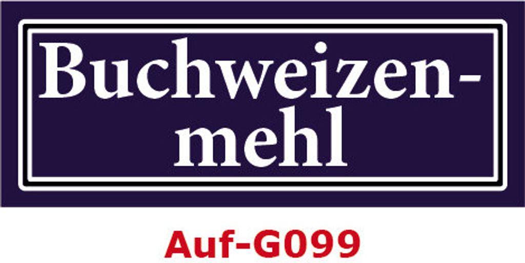 150 Stück Gewürzaufkleber Buchweizenmehl 40x16mm Gewürzetiketten Sticker Lebensmittel (Auf-G099)