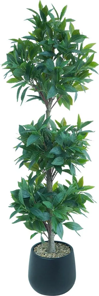 Pianta Alloro Finto 120 cm - Design Moderno Rosa Intenso in Vaso