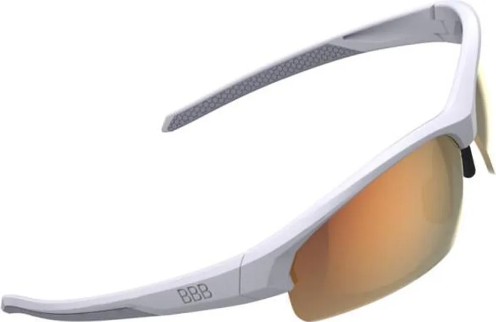 Lunettes de soleil de sport BBB Impress Small blanches pour le cyclisme
