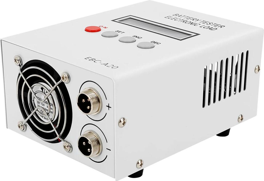 Akku-Kapazitätstester - EBC-A20 - 20A 85W Elektronische Last - 4-Leiter-Messung - LCD - Für Li-Ion & Bleiakku - Schwarz