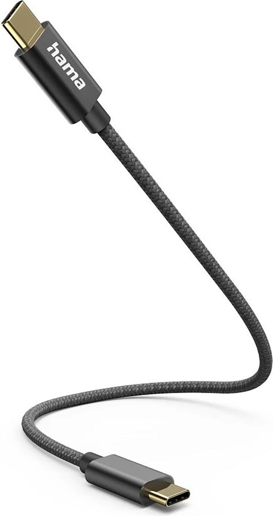 Cavo di ricarica HAMA da USB-C a USB-C 0,2 m Nero Immagine del prodotto 