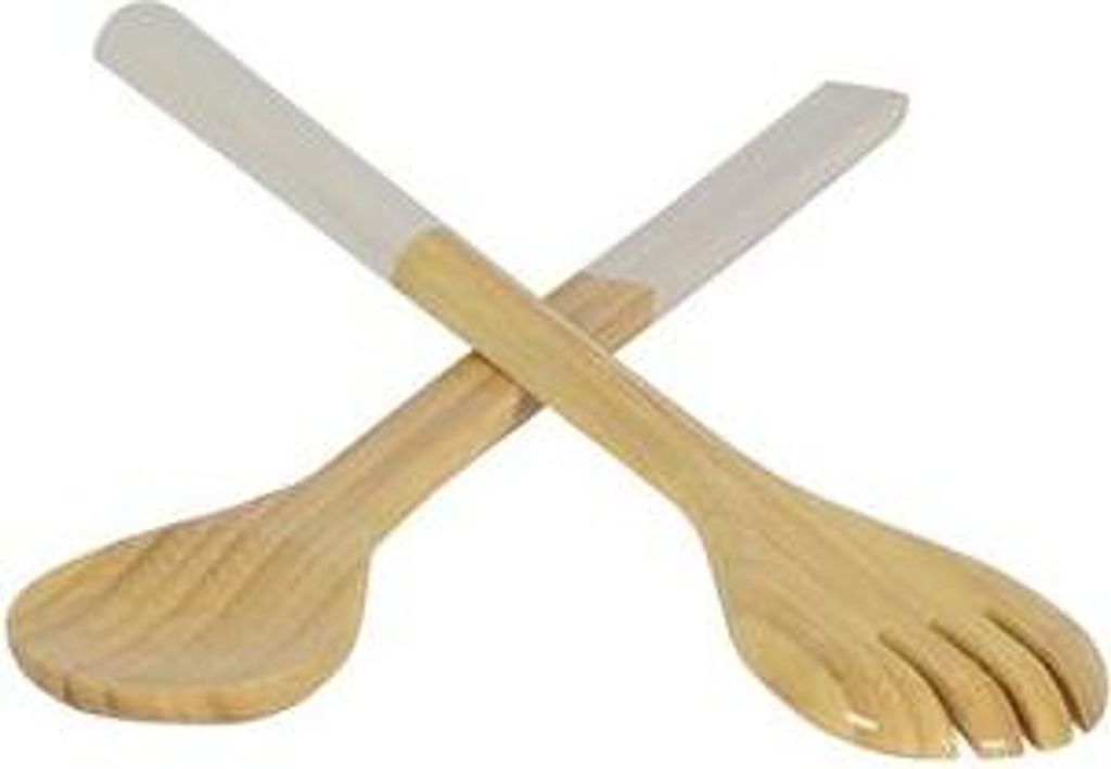 Bambus-Besteck-Set, weiß, 27,5cm