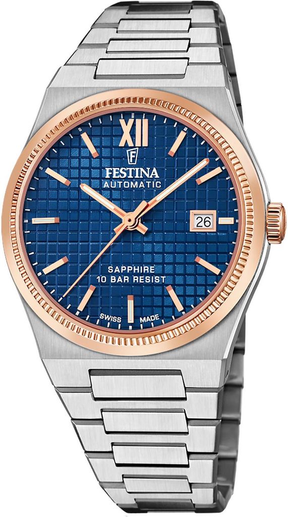 Festina F20030/2 Herrenuhr Swiss Made Rivé Automatik 40mm 10ATM