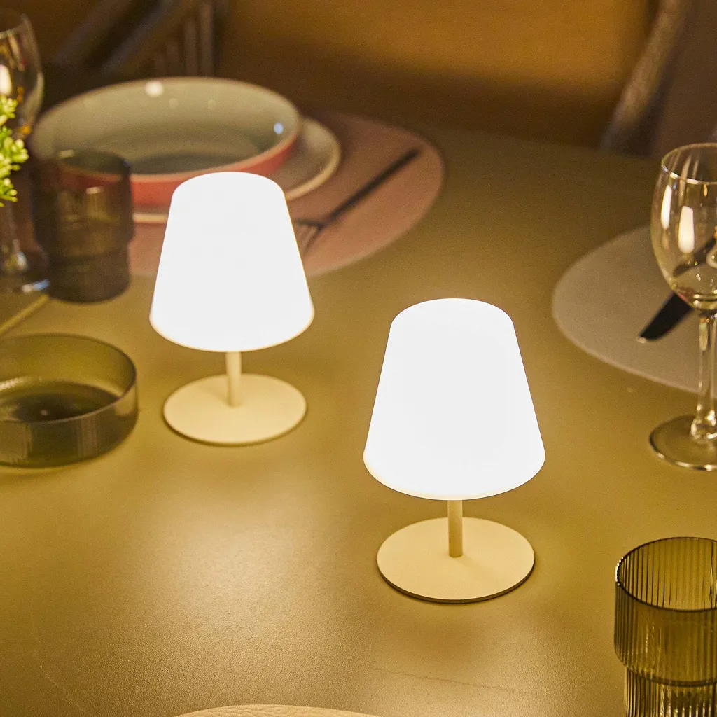 Set 2 Lampade LED TWINS Crema Wireless 16cm | Migliore Offerta Online - 5