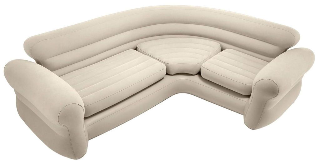 Divano angolare gonfiabile per quattro persone, beige, Immagine del prodotto 