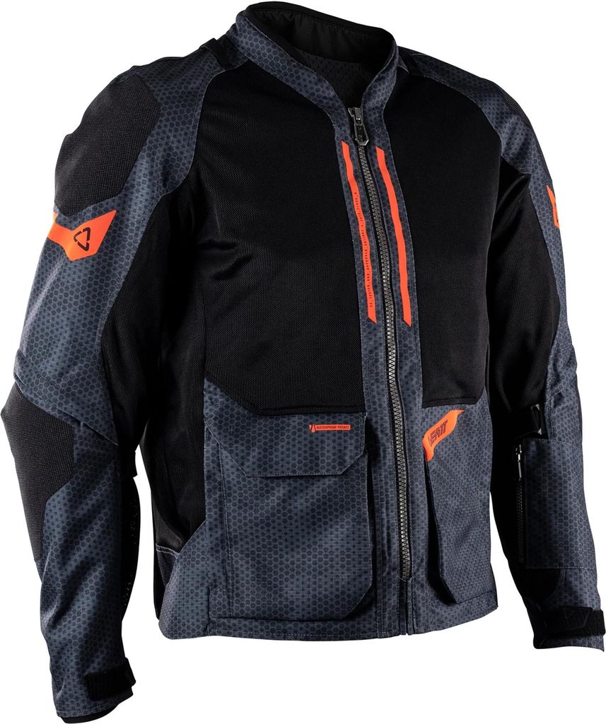 Leatt ADV FlowTour 4.5 Short Motorrad Textiljacke, eisen, 2XL