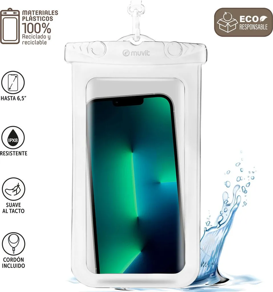 Custodia Mare Smartphone Muvit 6,5" | Sicurezza Sabbia e Acqua - 2