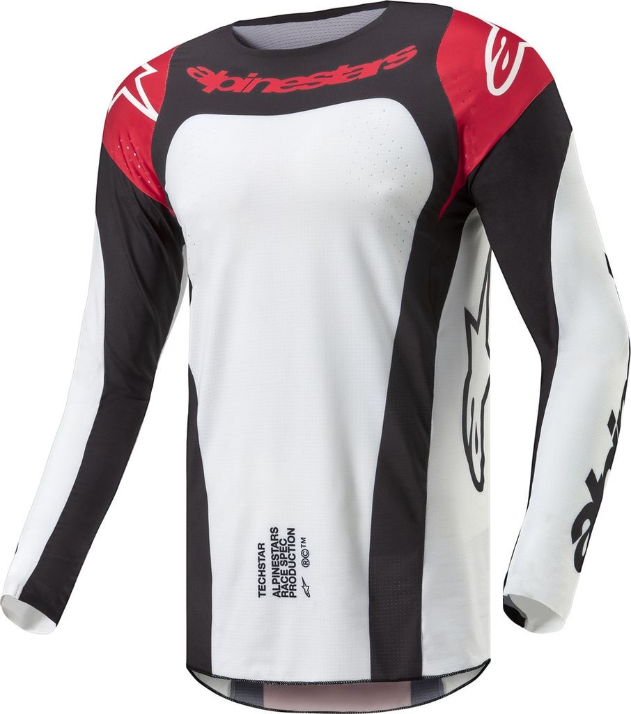 Alpinestars Techstar Ocuri Motocross Jersey, weiß/schwarz/rot, S