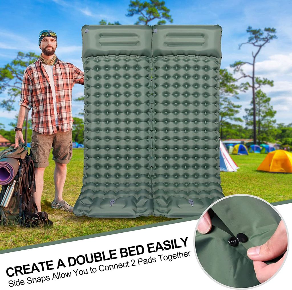 Camping Isomatte, mit Fußpresse Pumpe, Selbstaufblasend, Produktbild 4