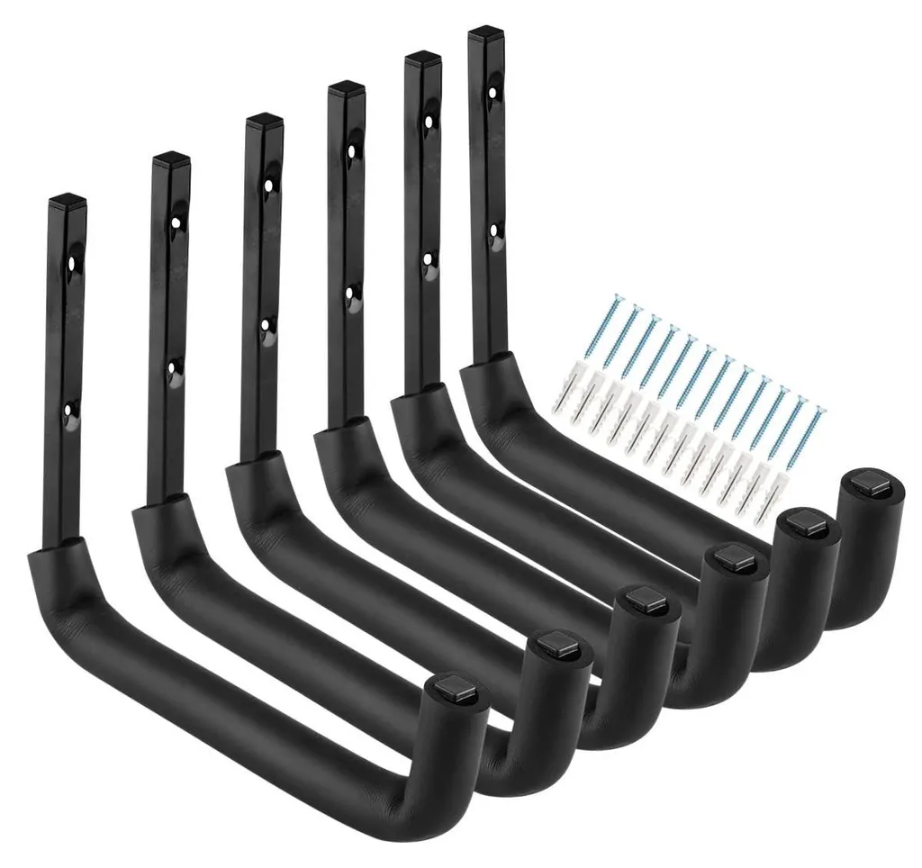 Support mural porte-outils de garage en acier robuste - Crochet 25 cm
