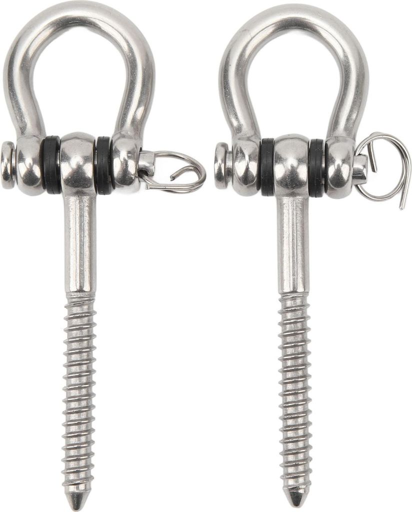 2-teiliges Schaukelaufhänger-Set, dauerhafter Rostschutz, 304 Edelstahl, 180-Grad-Schaukelösen-Schraubenhalterung für Hängesessel, Sandsack, Bo...