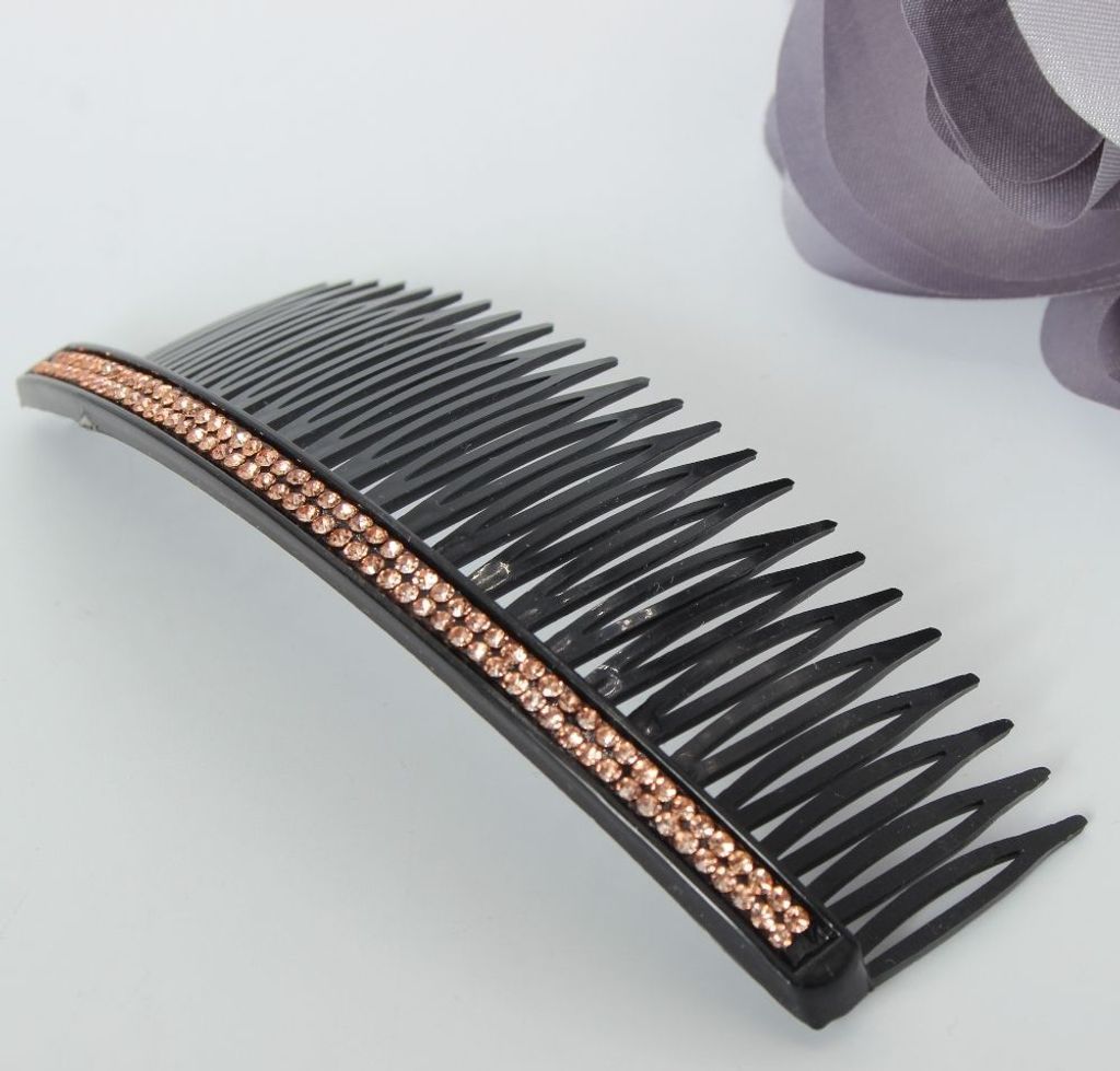 Strass Haarkamm Haarschmuck in der Farbe Bronze