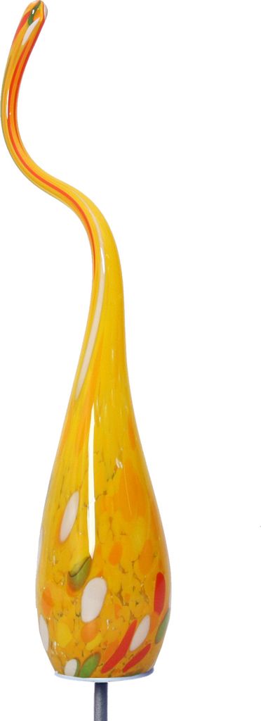 Mundgeblasene Glas Gartendeko Flamme 50 cm, frostsicher, Produktbild 