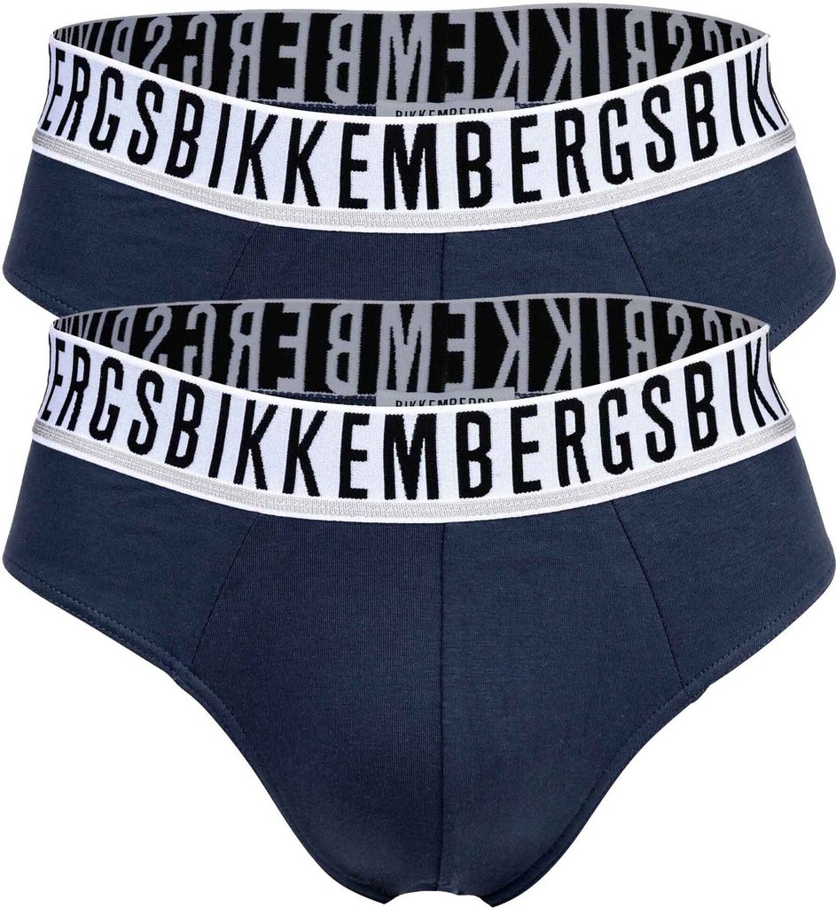 BIKKEMBERGS Herren-Slips 2er Pack sichtbare elastische Baumwoll-Unterwäsche Artikel BKK1USP01BI BIPACK BRIEFS, XXL - EU XXL - US XL - FR 6, Cotone...