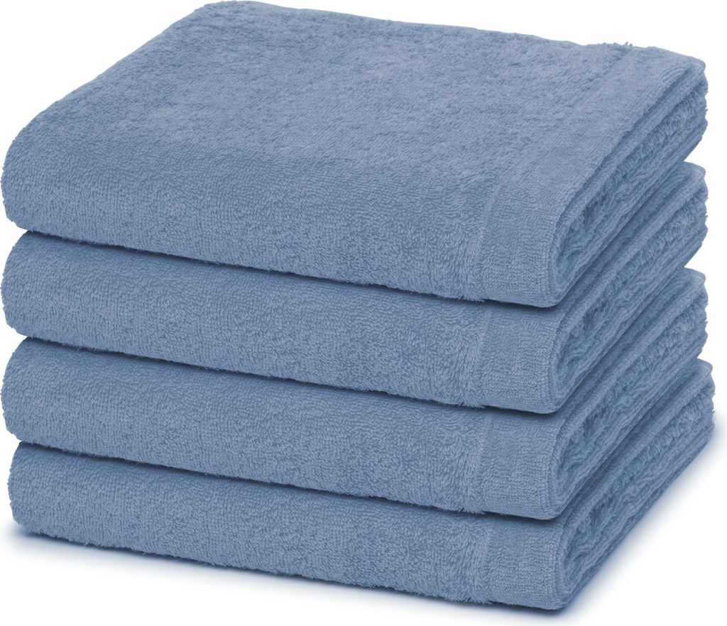 Cawö Lifestyle 4 X Handtuch im Set Weich und extra flauschig, Voluminös, hautsympathisch und saugstark, Puristisch edles Design 50 X 100cm