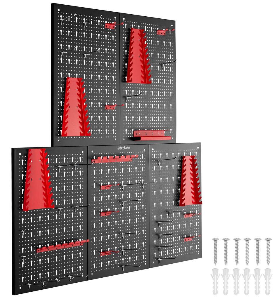 Panneau perforé JONAH avec crochets et supports - 5 pièces Image du produit 