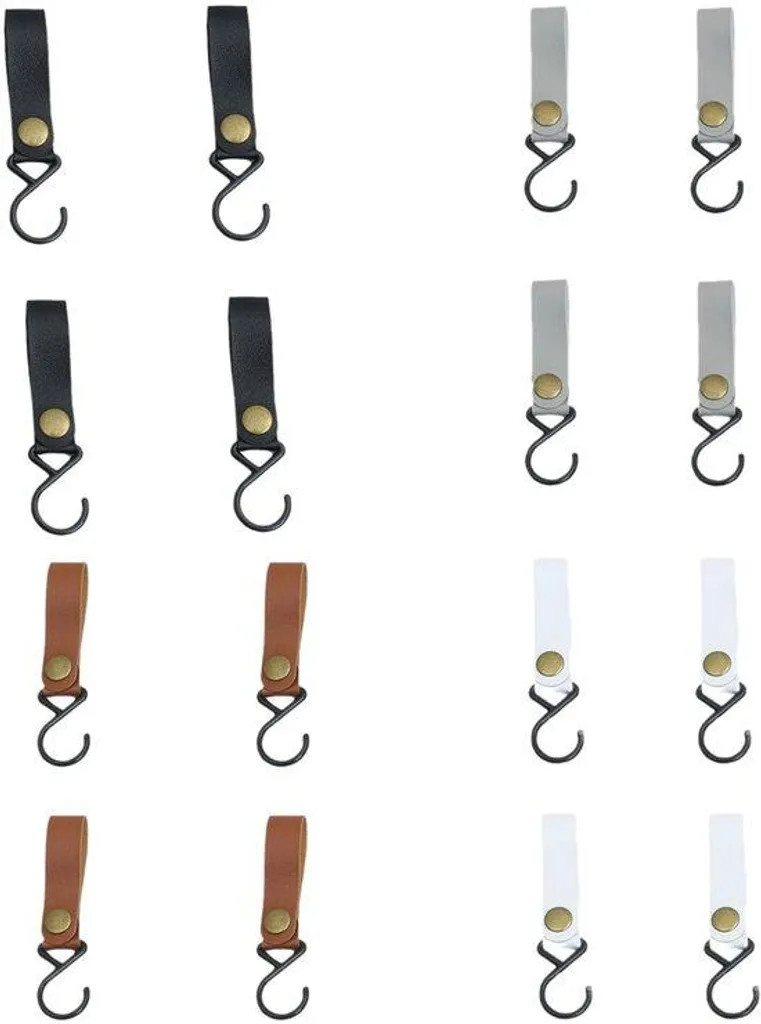 Organisateur de Campement : 16 Crochets Cuir Multifonctions de 16 cm
