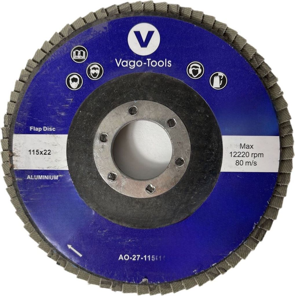 20x Fächerscheiben 115 mm flach P120 Schleifscheiben Fächerschleifscheiben Braun