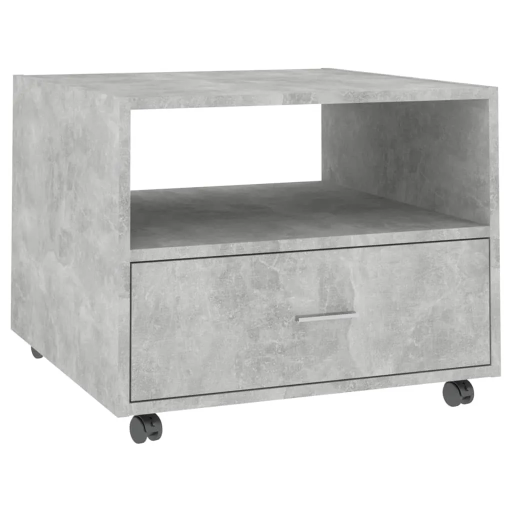 Tavolino Salotto Grigio Cemento 55x55x40 cm Legno Multistrato SYFAX