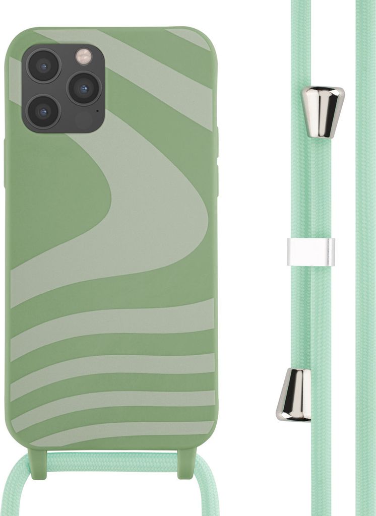 imoshion SilikonHülle design mit Band iPhone 12 (Pro) - Retro Green